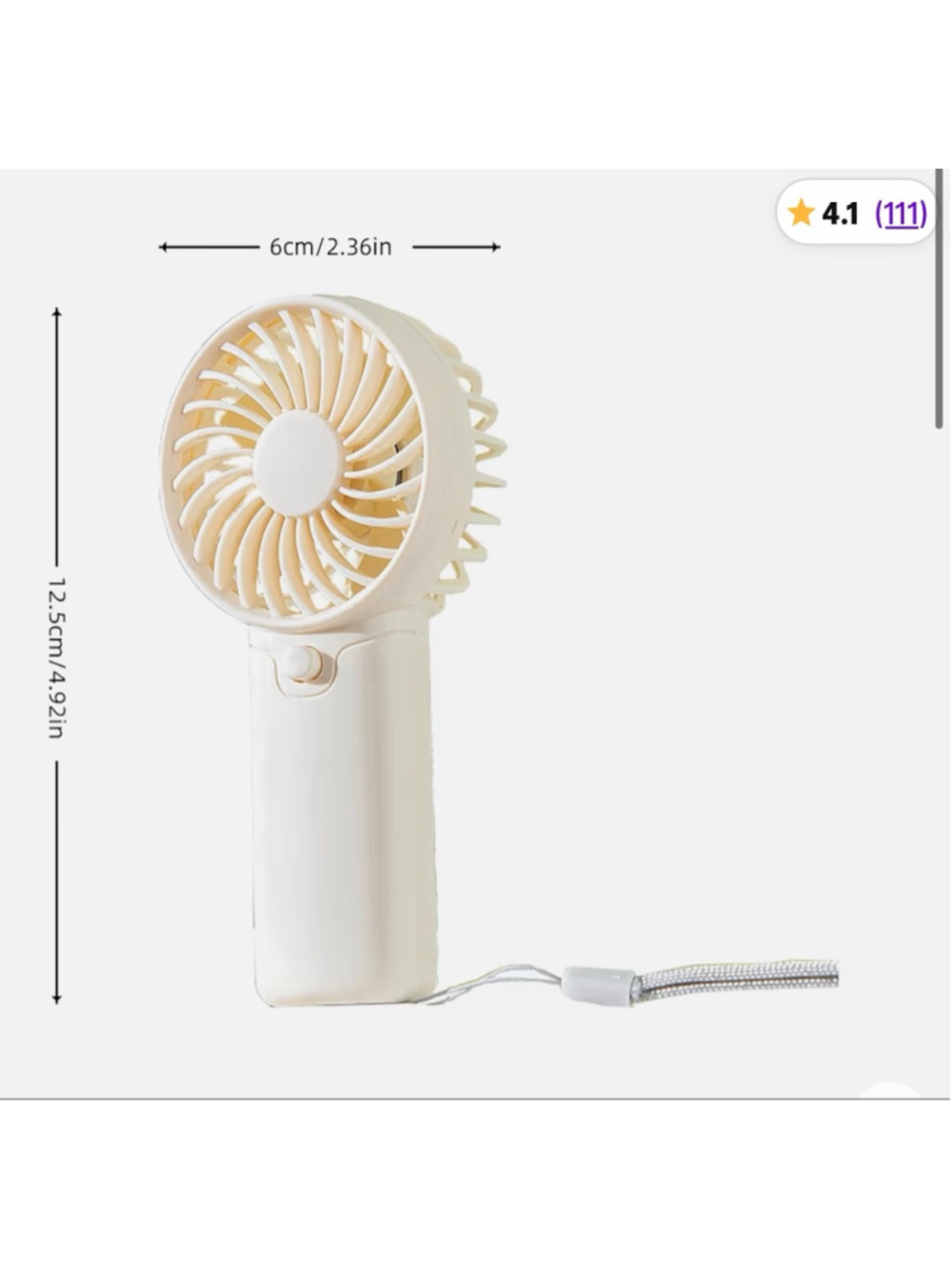 NEW Portable Handheld Small Fan One Size Pink - Picture 2 of 6